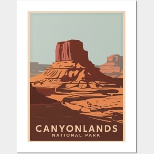 Canyonlands National Park Retro Panorama Posters and Art